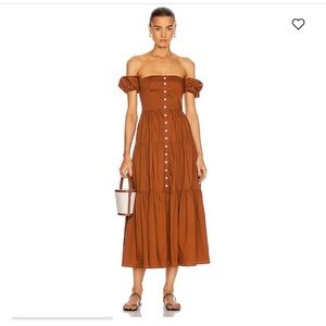 Staud Elio Dress in Tan